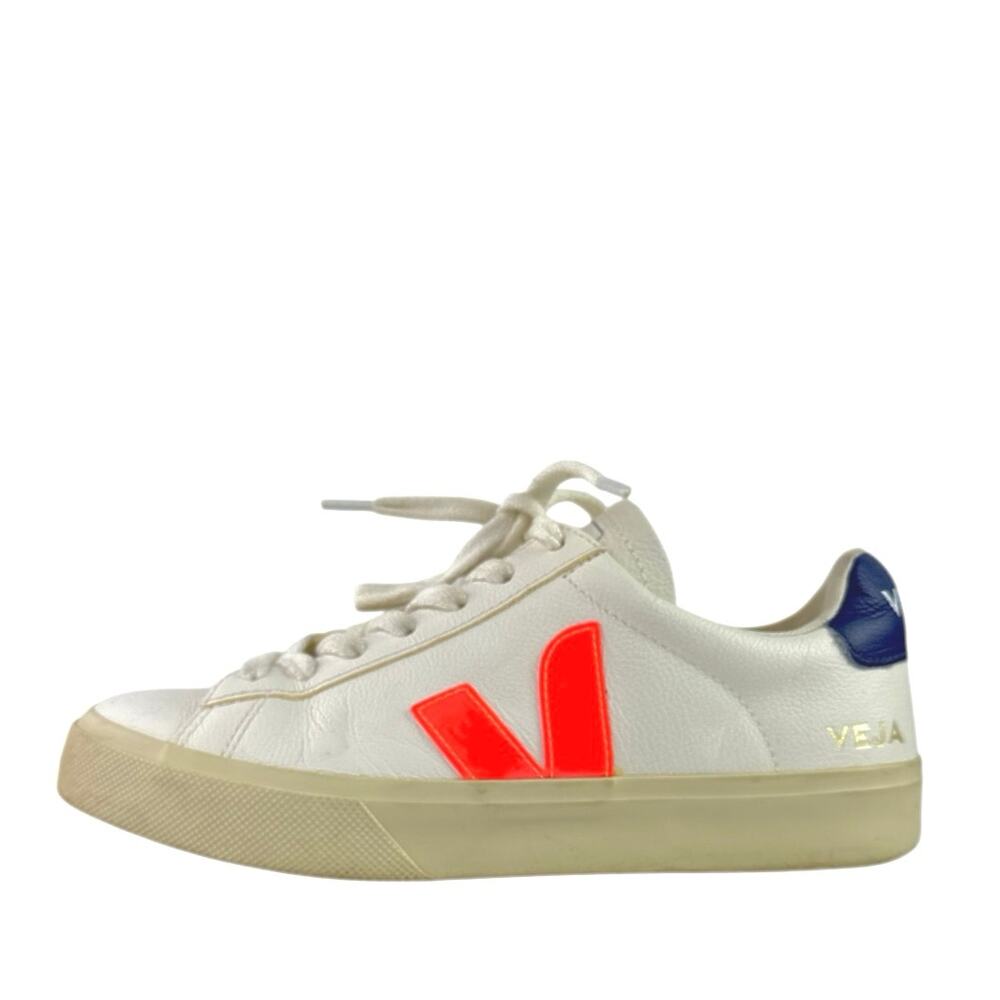 Veja Campo Women's White Leather Low Top Lace Up Athletic Sneakers Shoes Size 8